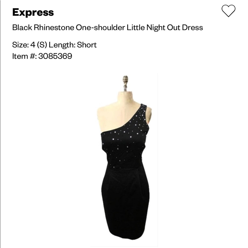 Express size 4 black mini cocktail dress